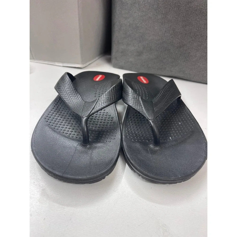 Okabashi Surf Mens Flip Flops Black Waterproof Sandals Size XL Made in USA